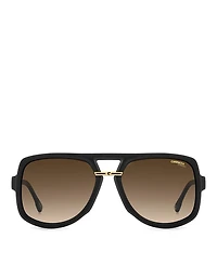 Victory Square Double Bridge Sunglasses, 59mm