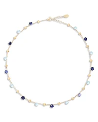 Marco Bicego 18K Yellow Gold Paradise Blue Topaz, Iolite Bead Collar Necklace, 16-17.5