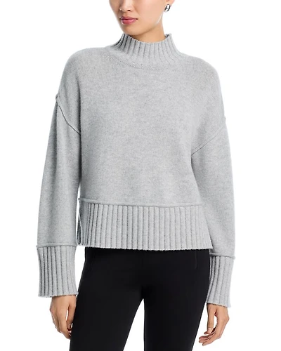 Boxy Mock Neck Cashmere Sweater - Exclusive