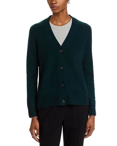 Grandmother Cashmere V Neck Cardigan Sweater - Exclusive