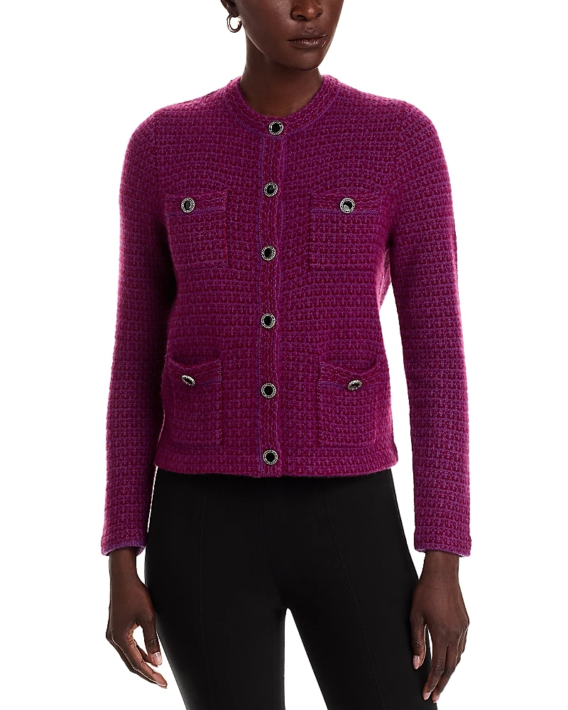 C by Bloomingdale's Cashmere Crewneck Pocket Cardigan - Exclusive