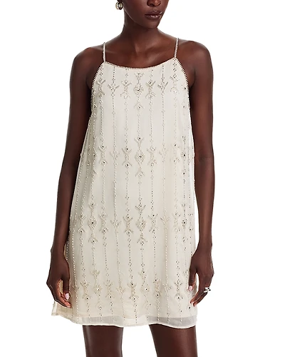 Aqua x Ava Phillippe All Over Beaded Dress - Exclusive