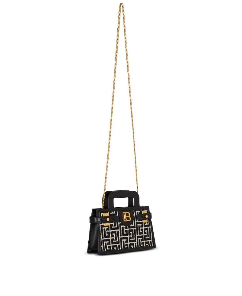 B-Buzz Small Top Handle Monogrammed Canvas and Leather Bag