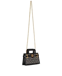 B-Buzz Small Top Handle Monogrammed Canvas and Leather Bag