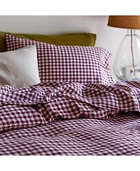 Gingham Linen Flat Sheet