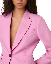 Raine Single Button Linen Suit Jacket