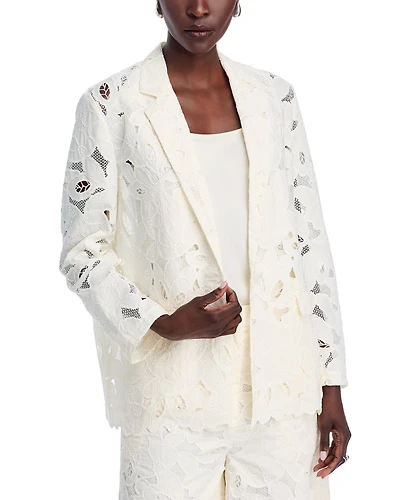 Jonara Lace Single Button Blazer