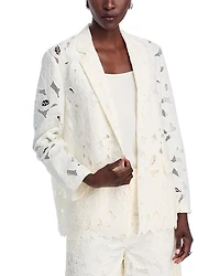 Jonara Lace Single Button Blazer