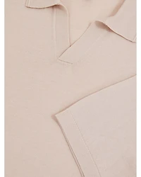 Duchie Merino Wool Open Collar Polo