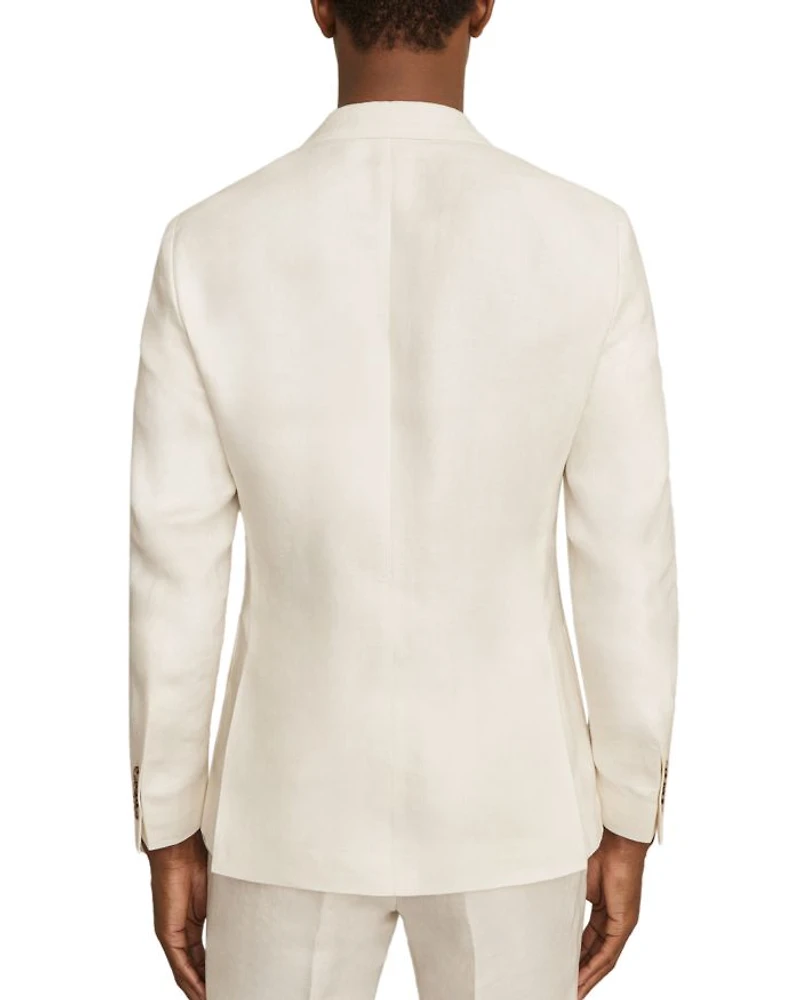 Park Linen Peak Lapel Slim Fit Blazer
