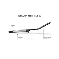 Elevate Silicone Slotted Turner with Integrated Tool Rest