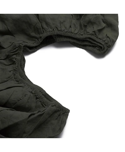 Plain Linen Fitted Sheet, King