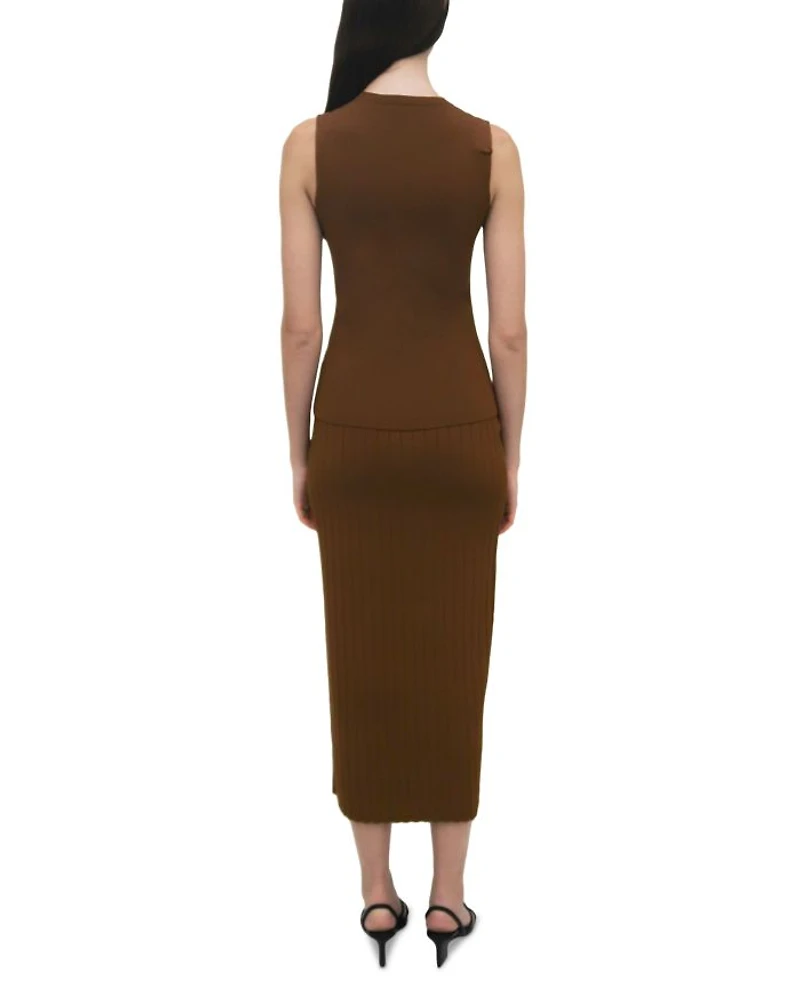 Ribbed Midi Skirt