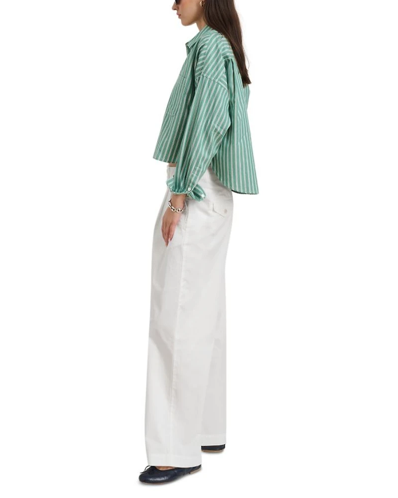 Jo Striped Cropped Shirt