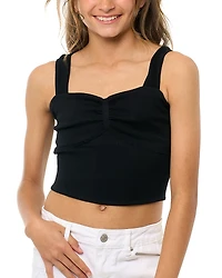 Malibu Sugar Girls' Ribbed Wide Strap Cami - Big Kid