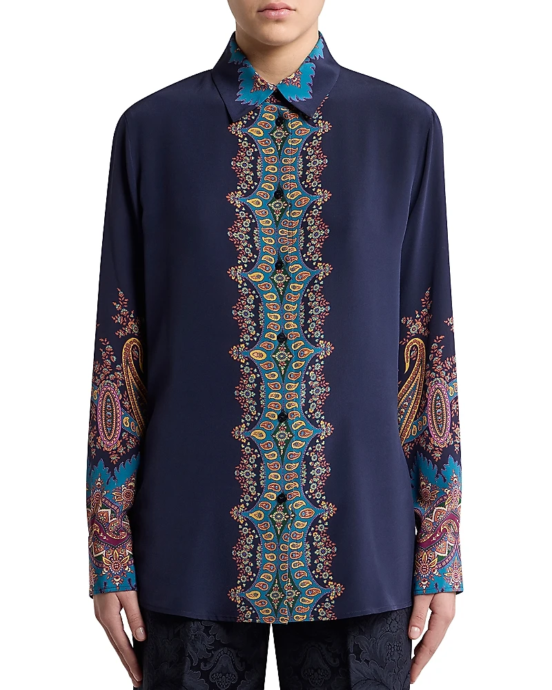 Etro Printed Silk Shirt