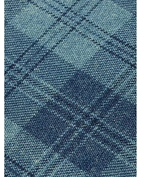 Regular Fit Washed Denim Check Shirt Jacket
