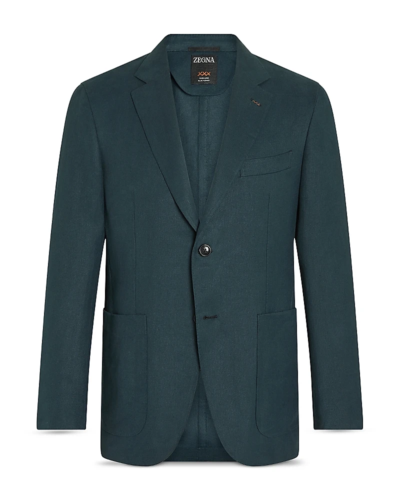 Zegna Oasi Lino Blue Flower Jacket