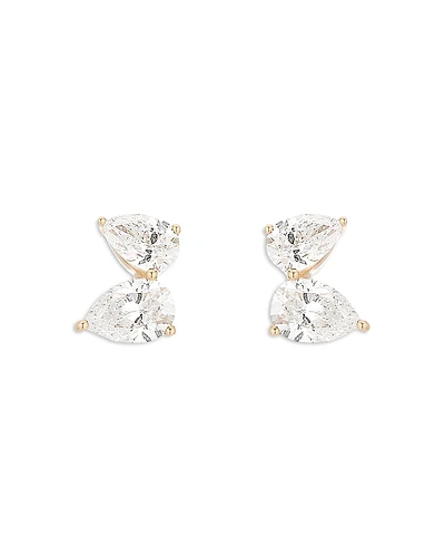 Adina Reyter 14K Yellow Gold Lab Grown Diamond Petal Stud Earrings