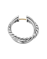 Crossover Hoop Earrings in Sterling Silver