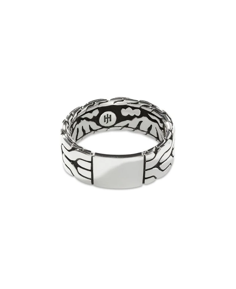 Sterling Silver Carved Chain Band Ring