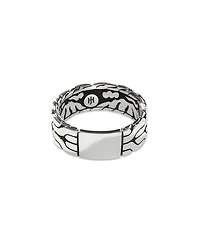 Sterling Silver Carved Chain Band Ring