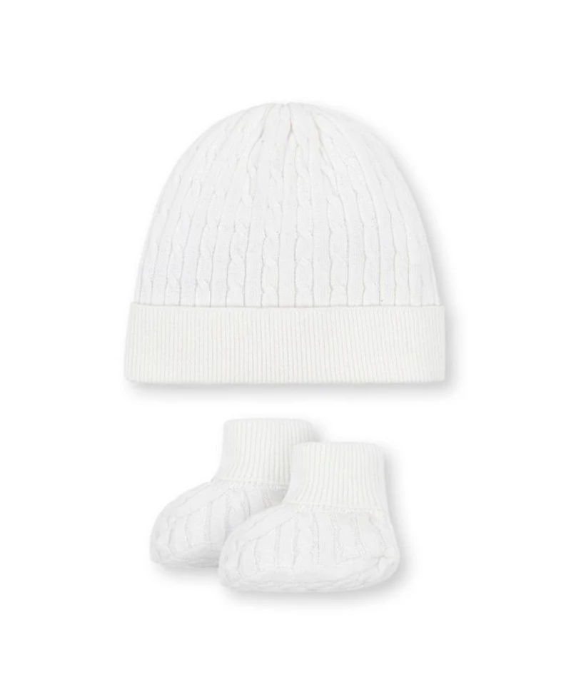 Unisex Organic Sweater Beanie and Bootie 2-Piece Set - Baby