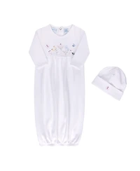 Feltman Brothers Unisex Vehicle Embroidered Cotton Gown with Hat