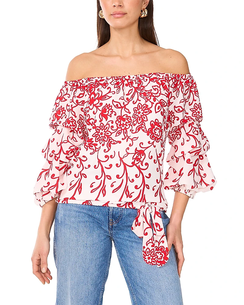 Vince Camuto Off The Shoulder Bubble Sleeve Top