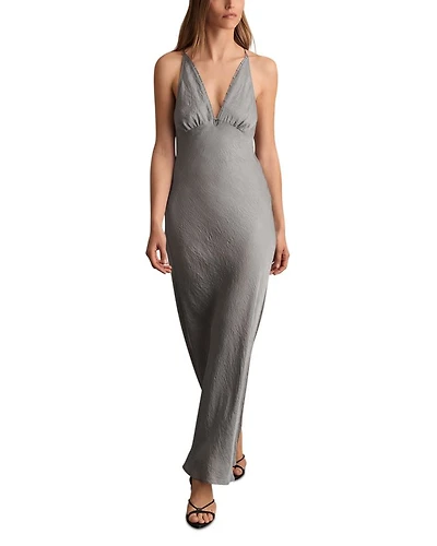 Vesper Crushed Satin Midi Dress