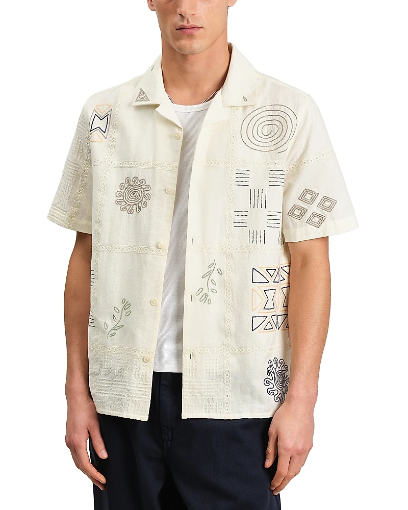 Wax London Didcot Printed Camp Shirt