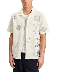 Wax London Didcot Printed Camp Shirt