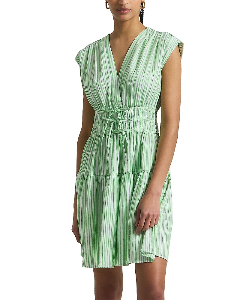 Derek Lam 10 Crosby Tora Pintuck Striped Dress