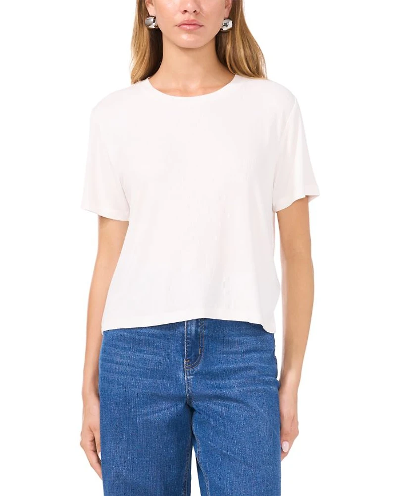 Rib Jersey Crop Boxy Tee