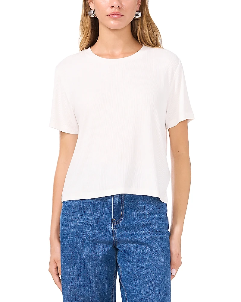 1.state Rib Jersey Crop Boxy Tee
