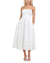 Simkhai Lilianna Sleeveless Lace Midi Dress