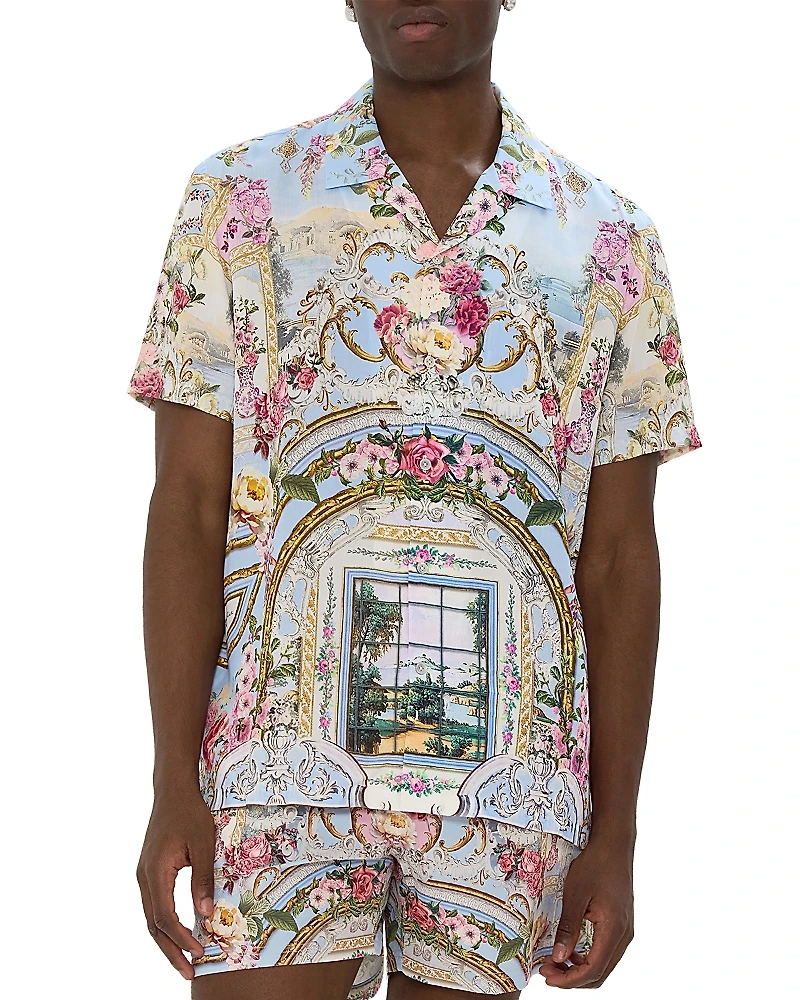 Camilla Printed Short Sleeve Camp Shirt