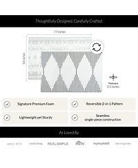 Reversible Baby PlayMat - Art Deco Inspired Design – Soft, Non-Toxic Foam – Waterproof, Easy to Clean