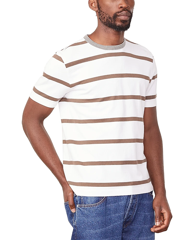 Officine Generale Short Sleeve Striped Tee