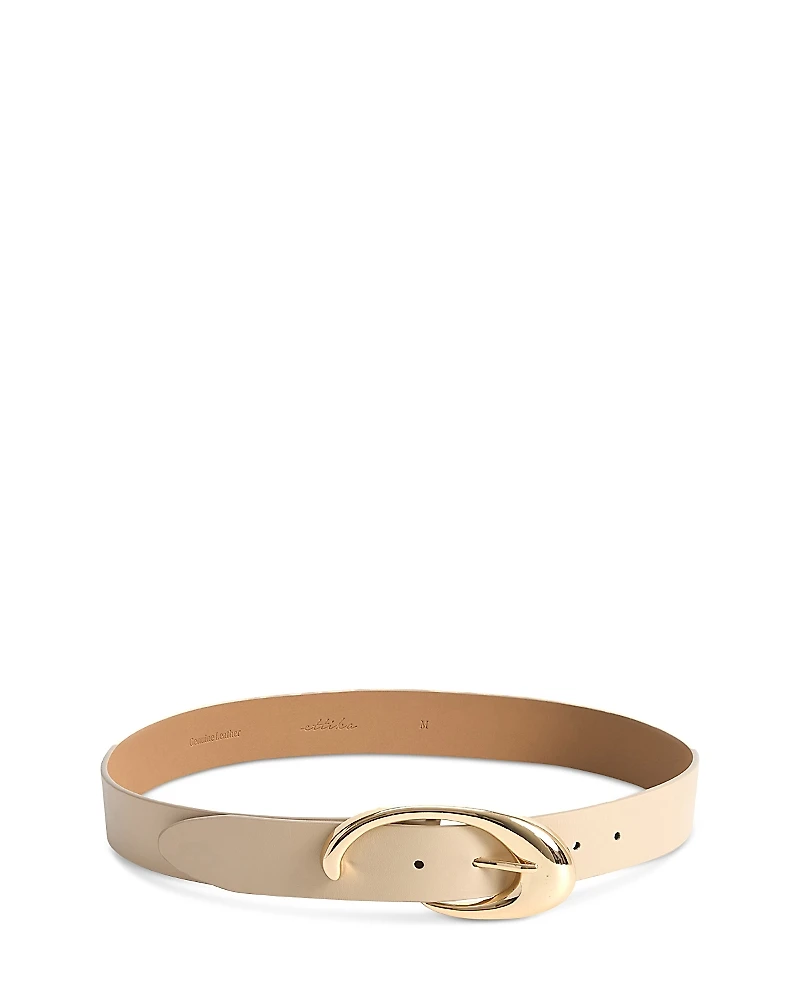 Ettika Sculpted Flow Women's Ivory Leather Belt