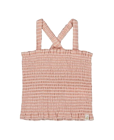 Deux par Deux Girls' Smocked Tank Top