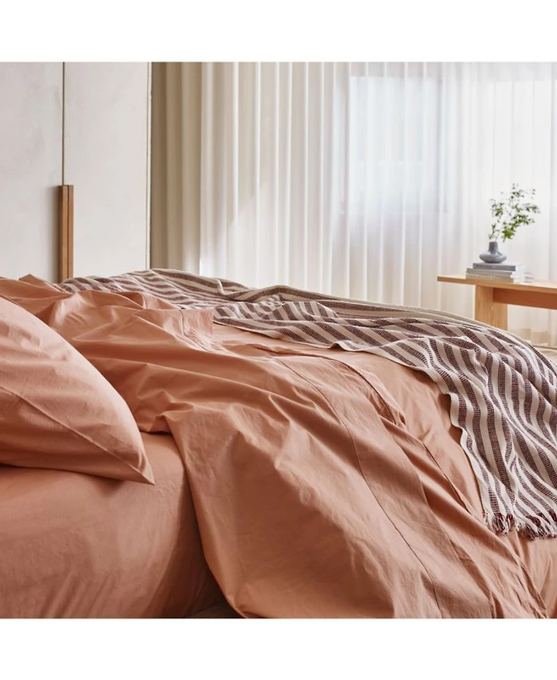 Washed Cotton Percale Duvet Cover