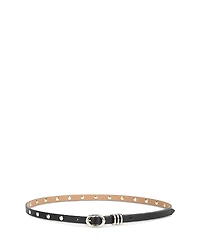 Ettika Women's Classic Studded Skinny Leather Belt