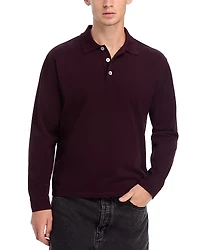 Frame Pique Regular Fit Long Sleeve Polo Shirt