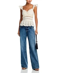 Eyelet Flutter Tank Top - Exclusive