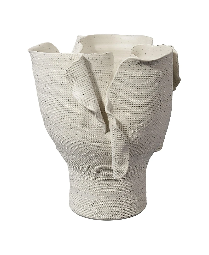 Jamie Young Torn Wide Porcelain Decorative Vessel