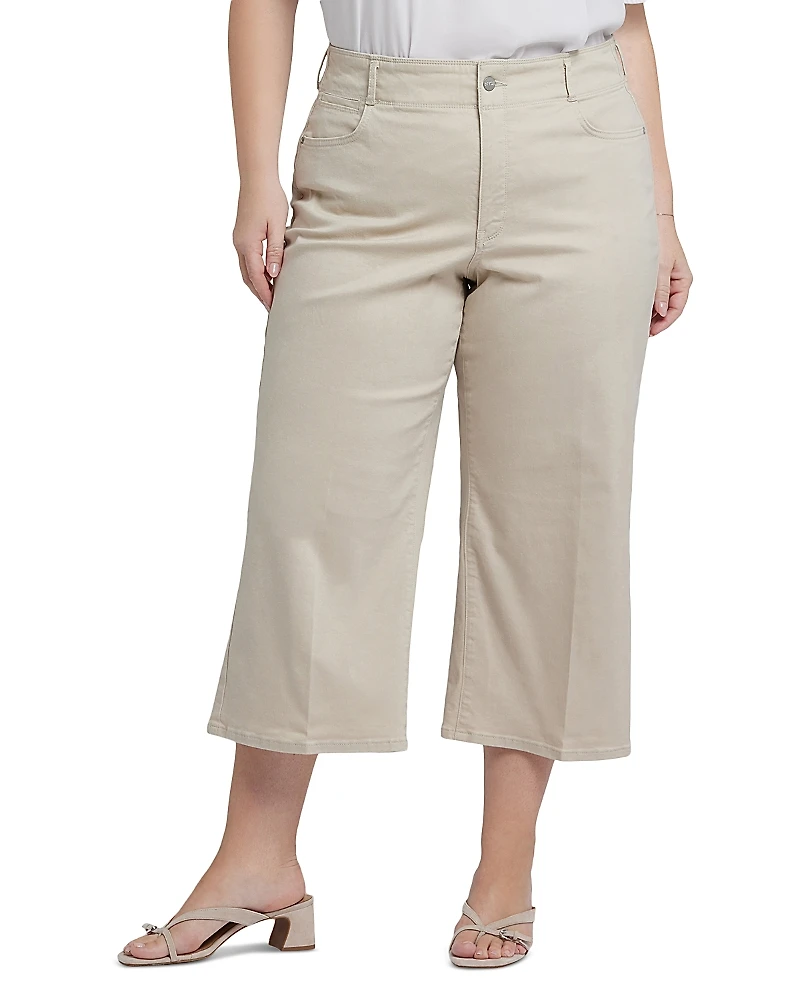 Nydj Plus Brigitte Wide Leg Capri Pants
