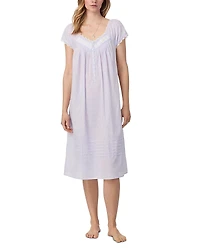 Eileen West Floral Lace Trim Waltz Nightgown