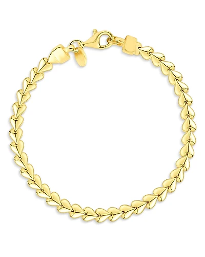 Moon & Meadow 14K Yellow Gold Heart Link Chain Bracelet