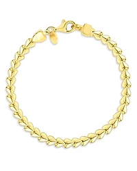 Moon & Meadow 14K Yellow Gold Heart Link Chain Bracelet